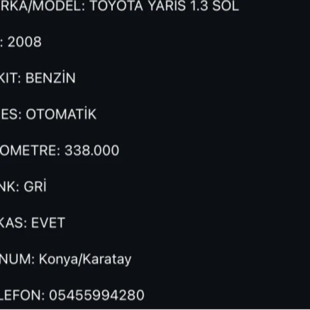 Toyota Yaris 1.3 SOL 2008